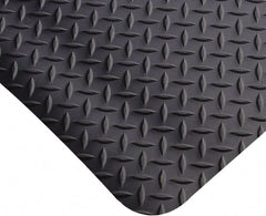 PRO-SAFE - 12' Long x 3' Wide, Dry Environment, Anti-Fatigue Matting - Black, Vinyl with Vinyl Sponge Base, Beveled on 4 Sides - Exact Tooling