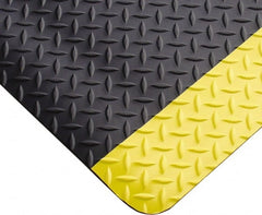PRO-SAFE - 45' Long x 2' Wide, Dry Environment, Anti-Fatigue Matting - Black & Yellow, Vinyl with Vinyl Sponge Base, Beveled on 4 Sides - Exact Tooling