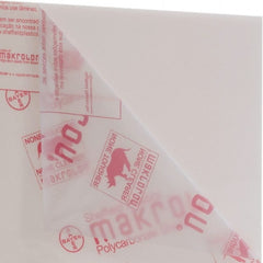 Made in USA - 3/16" Thick x 4' Wide x 100" Long, Polycarbonate Sheet - White, Rockwell R-118 Hardness, ±10% Tolerance - Exact Tooling