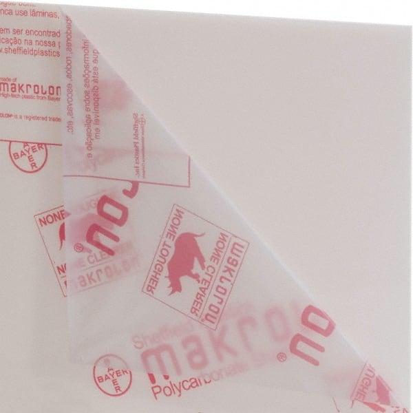 Made in USA - 3/16" Thick x 2' Wide x 51" Long, Polycarbonate Sheet - White, Rockwell R-118 Hardness, ±10% Tolerance - Exact Tooling
