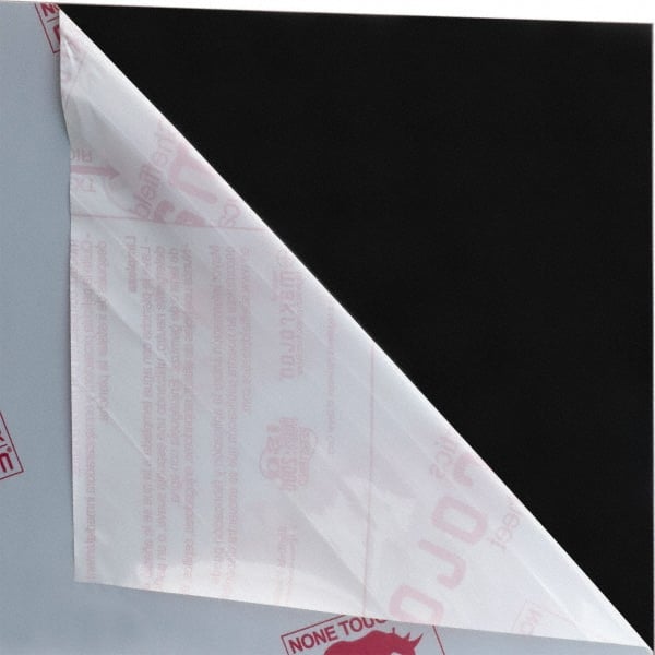 Made in USA - 3/16" Thick x 2' Wide x 2' Long, Polycarbonate Sheet - Black, Rockwell R-118 Hardness, ±10% Tolerance - Exact Tooling