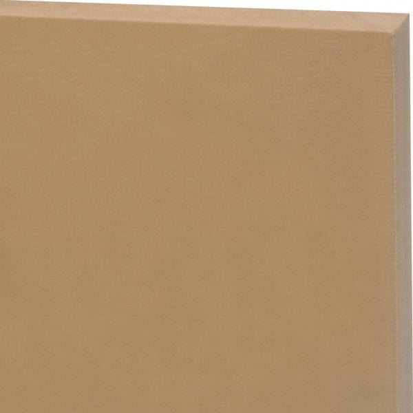 Made in USA - 1/4" Thick x 1' Wide x 2' Long, Kevlar/Nylon Sheet - Mustard Yellow, Rockwell R-115 Hardness, ±0.002 Tolerance - Exact Tooling