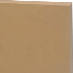 Made in USA - 1" Thick x 1' Wide x 2' Long, Kevlar/Nylon Sheet - Mustard Yellow, Rockwell R-115 Hardness, ±0.002 Tolerance - Exact Tooling