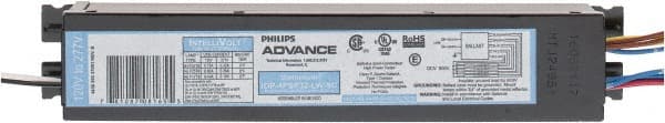 Philips Advance - 4 Lamp, 120-277 Volt, 0.45 to 0.83 Amp, 0 to 39 Watt, Programmed Start, Electronic, Nondimmable Fluorescent Ballast - 0.71, 0.76 Ballast Factor, T8 Lamp - Exact Tooling