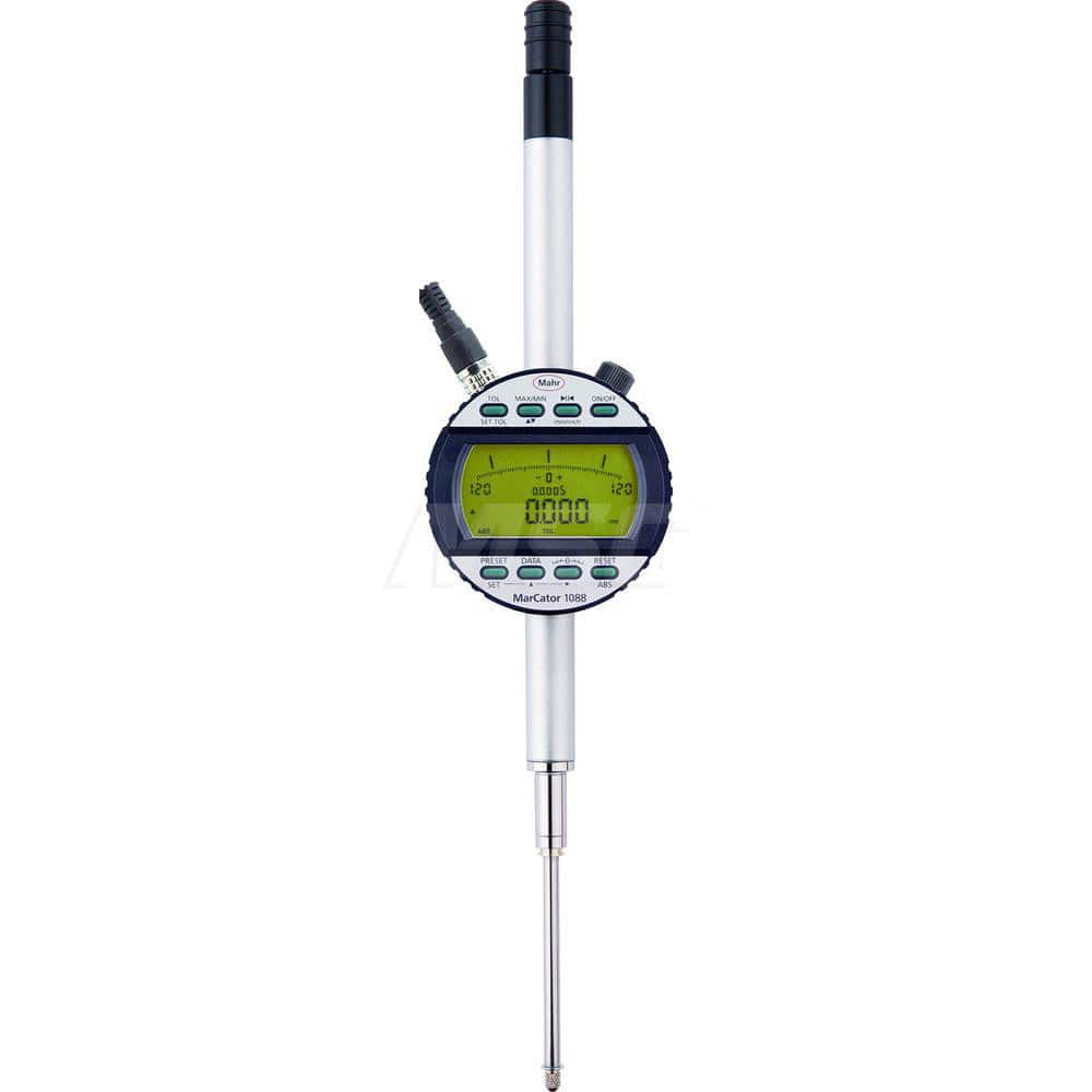 Mahr - Electronic Drop Indicators; Minimum Measurement (Decimal Inch): 0 ; Minimum Measurement (Inch): 0 ; Minimum Measurement (mm): 0 ; Maximum Measurement (Inch): 2 ; Maximum Measurement (mm): 50 ; Resolution (Decimal Inch): 0.00005 - Exact Tooling