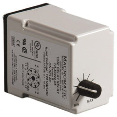 Macromatic - 8 Pin, Multiple Range DPDT Time Delay Relay - 10 Contact Amp, 120 VAC/VDC, Knob - Exact Tooling