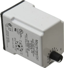 Macromatic - 8 Pin, 10 min Delay, Multiple Range DPDT Time Delay Relay - 10 Contact Amp, 120 VAC/VDC, Knob - Exact Tooling