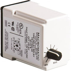Macromatic - 11 Pin, 10 min Delay, Multiple Range DPDT Time Delay Relay - 10 Contact Amp, 120 VAC/VDC, Knob - Exact Tooling