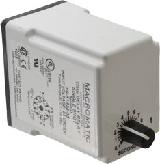 Macromatic - 11 Pin, Multiple Range DPDT Time Delay Relay - 10 Contact Amp, 24 VAC/VDC, Knob - Exact Tooling