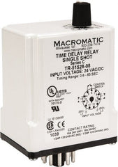 Macromatic - 11 Pin, Multiple Range DPDT Time Delay Relay - 10 Contact Amp, 24 VAC/VDC, Knob - Exact Tooling