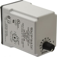 Macromatic - 11 Pin, Multiple Range DPDT Time Delay Relay - 10 Contact Amp, 120 VAC/VDC, Knob - Exact Tooling
