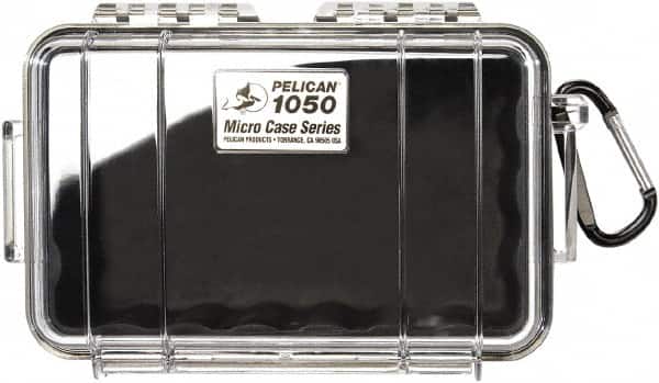 Pelican Products, Inc. - 5-1/16" Wide x 3-1/8" High, Clamshell Hard Case - Clear/Black, Polycarbonate - Exact Tooling