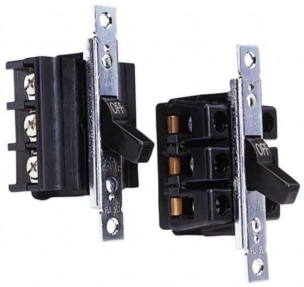 Cooper Wiring Devices - 2 Poles, 40 Amp, DPST, NEMA, Open Toggle Manual Motor Starter - 44.2mm Wide x 42.16mm Deep x 95.25mm High, 15 hp, CSA C22.2 No. 14, NEMA 1 & UL 508 - Exact Tooling