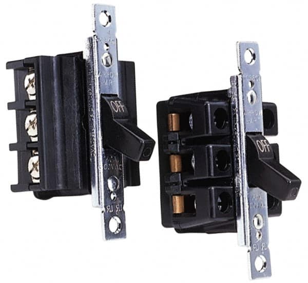 Cooper Wiring Devices - 2 Poles, 60 Amp, DPST, NEMA, Open Toggle Manual Motor Starter - 44.2mm Wide x 42.16mm Deep x 95.25mm High, 15 hp, CSA C22.2 No. 14, NEMA 1 & UL 508 - Exact Tooling