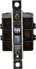 Cooper Wiring Devices - 3 Poles, 60 Amp, 3PST, NEMA, Open Toggle Manual Motor Starter - 44.2mm Wide x 42.16mm Deep x 95.25mm High, 30 hp, CSA C22.2 No. 14, NEMA 1 & UL 508 - Exact Tooling