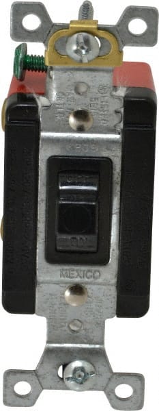 Cooper Wiring Devices - 2 Poles, 20 Amp, DPST, NEMA, Open Toggle Manual Motor Starter - 35.05mm Wide x 26.42mm Deep x 103.12mm High, 7-1/2 hp, CSA C22.2 No. 14, NEMA 1 & UL 508 - Exact Tooling