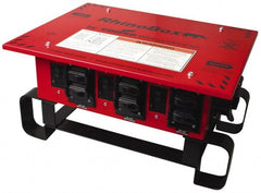 Cooper Wiring Devices - 7 Outlet, 125/240 Volt, 50 Amp Rating, Stand Alone Unit, Automatic, Industrial Distribution Center - Reinforced Metal Housing, 3 Front Outlets, Power Distribution Center with GFCI Protection - Exact Tooling