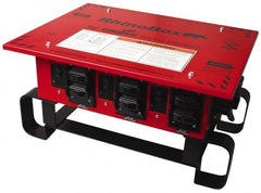 Cooper Wiring Devices - 8 Outlet, 125/240 Volt, 50 Amp Rating, Stand Alone Unit, Automatic, Industrial Distribution Center - Reinforced Metal Housing, 3 Front Outlets, Power Distribution Center with GFCI Protection - Exact Tooling