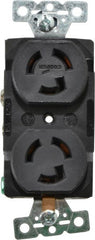 Cooper Wiring Devices - 125 VAC, 15 Amp, L5-15R NEMA, Receptacle - 2 Poles, 3 Wire, Female End, Black - Exact Tooling