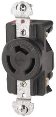 Cooper Wiring Devices - 125/250 VAC, 20 Amp, NonNEMA, Ungrounded Receptacle - 3 Poles, 3 Wire, Female End, Black - Exact Tooling