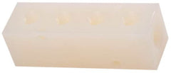 Made in USA - 3/8" Inlet, 1/4" Outlet Manifold - 4.12" Long x 1-1/4" Wide x 1-1/4" High, 0.2" Mount Hole, 2 Inlet Ports, 4 Outlet Ports - Exact Tooling