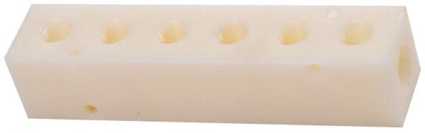 Made in USA - 3/8" Inlet, 1/4" Outlet Manifold - 5.88" Long x 1-1/4" Wide x 1-1/4" High, 0.2" Mount Hole, 2 Inlet Ports, 6 Outlet Ports - Exact Tooling