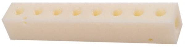 Made in USA - 3/8" Inlet, 1/4" Outlet Manifold - 7.63" Long x 1-1/4" Wide x 1-1/4" High, 0.2" Mount Hole, 2 Inlet Ports, 8 Outlet Ports - Exact Tooling