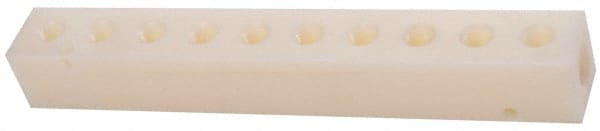 Made in USA - 1/4" Inlet, 1/8" Outlet Manifold - 7-3/4" Long x 1" Wide x 1" High, 0.17" Mount Hole, 2 Inlet Ports, 10 Outlet Ports - Exact Tooling