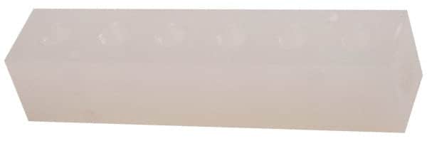 Made in USA - 1/4" Inlet, 1/8" Outlet Manifold - 4-3/4" Long x 1" Wide x 1" High, 0.17" Mount Hole, 2 Inlet Ports, 6 Outlet Ports - Exact Tooling