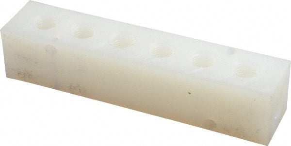 Made in USA - 3/8" Inlet, 1/4" Outlet Manifold - 5.88" Long x 1-1/4" Wide x 1-1/4" High, 0.2" Mount Hole, 2 Inlet Ports, 6 Outlet Ports - Exact Tooling