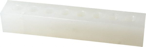 Made in USA - 1/2" Inlet, 3/8" Outlet Manifold - 8-3/4" Long x 1-1/2" Wide x 1-1/2" High, 0.2" Mount Hole, 2 Inlet Ports, 8 Outlet Ports - Exact Tooling