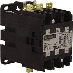 Square D - 3 Pole, 60 Amp Inductive Load, 110 Coil VAC at 50 Hz and 120 Coil VAC at 60 Hz, Definite Purpose Contactor - Exact Tooling