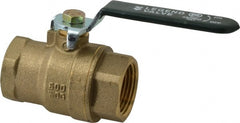 Legend Valve - 1" Pipe, Full Port, Brass Full Port Ball Valve - Bi-Directional, FNPT x FNPT Ends, Quarter Turn Handle, 600 WOG, 150 WSP - Exact Tooling