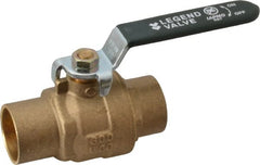 Legend Valve - 1" Pipe, Full Port, Brass Full Port Ball Valve - Bi-Directional, Sweat Ends, Quarter Turn Handle, 600 WOG, 150 WSP - Exact Tooling