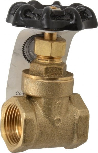 Legend Valve - 3/4" Pipe, Class 200, FNPT x FNPT Brass Solid Wedge Gate Valve - 200 WOG, 1 WSP, Bolted Bonnet, For Use with Potable Water Applications - Exact Tooling