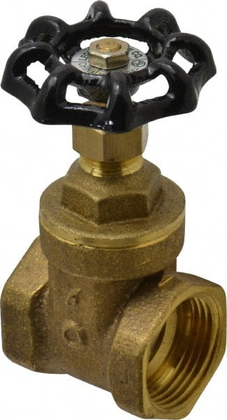 Legend Valve - 1" Pipe, Class 200, FNPT x FNPT Brass Solid Wedge Gate Valve - 200 WOG, 1 WSP, Bolted Bonnet, For Use with Potable Water Applications - Exact Tooling