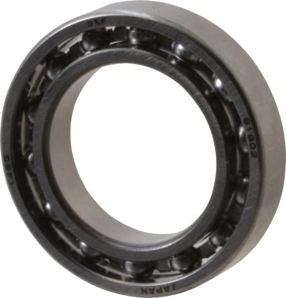 SKF - 15mm Bore Diam, 24mm OD, Open Thin Section Radial Ball Bearing - 5mm Wide, 1 Row, Round Bore, 180 Lb Static Capacity, 351 Lb Dynamic Capacity - Exact Tooling