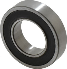 SKF - 20mm Bore Diam, 37mm OD, Double Seal Thin Section Radial Ball Bearing - 9mm Wide, 1 Row, Round Bore, 821 Lb Static Capacity, 1,430 Lb Dynamic Capacity - Exact Tooling