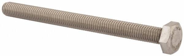Value Collection - M10x1.50mm Metric Coarse, 120mm Length Under Head Hex Head Cap Screw - Fully Threaded, Grade 18-8 & Austenitic A2 Stainless Steel, Uncoated, 17mm Hex - Exact Tooling
