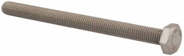 Value Collection - M10x1.50mm Metric Coarse, 130mm Length Under Head Hex Head Cap Screw - Fully Threaded, Grade 18-8 & Austenitic A2 Stainless Steel, Uncoated, 17mm Hex - Exact Tooling