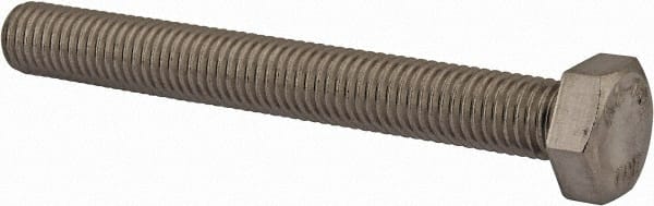 Value Collection - M12x1.75mm Metric Coarse, 100mm Length Under Head Hex Head Cap Screw - Fully Threaded, Grade 18-8 & Austenitic A2 Stainless Steel, Uncoated, 19mm Hex - Exact Tooling