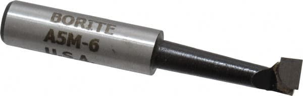 Borite - 5/16" Min Bore Diam, 1-1/8" Max Bore Depth, 3/8 Shank Diam, Boring Bar - Right Hand Cut, Carbide-Tipped, Black Oxide Finish - Exact Tooling