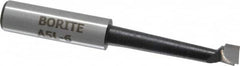 Borite - 5/16" Min Bore Diam, 1-1/2" Max Bore Depth, 3/8 Shank Diam, Boring Bar - Right Hand Cut, Carbide-Tipped, Black Oxide Finish - Exact Tooling