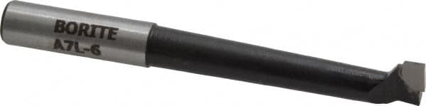 Borite - 7/16" Min Bore Diam, 2-1/4" Max Bore Depth, 3/8 Shank Diam, Boring Bar - Right Hand Cut, Carbide-Tipped, Black Oxide Finish - Exact Tooling