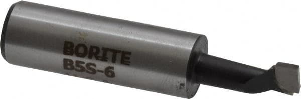 Borite - 5/16" Min Bore Diam, 3/4" Max Bore Depth, 1/2 Shank Diam, Boring Bar - Right Hand Cut, Carbide-Tipped, Black Oxide Finish - Exact Tooling