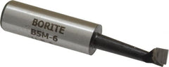 Borite - 5/16" Min Bore Diam, 1-1/8" Max Bore Depth, 1/2 Shank Diam, Boring Bar - Right Hand Cut, Carbide-Tipped, Black Oxide Finish - Exact Tooling