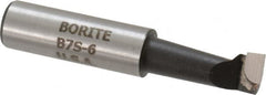 Borite - 7/16" Min Bore Diam, 1-1/8" Max Bore Depth, 1/2 Shank Diam, Boring Bar - Right Hand Cut, Carbide-Tipped, Black Oxide Finish - Exact Tooling