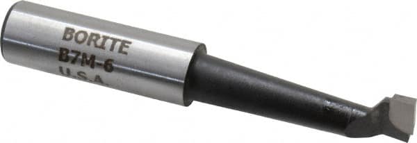 Borite - 7/16" Min Bore Diam, 1-11/16" Max Bore Depth, 1/2 Shank Diam, Boring Bar - Right Hand Cut, Carbide-Tipped, Black Oxide Finish - Exact Tooling