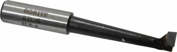 Borite - 7/16" Min Bore Diam, 2-1/4" Max Bore Depth, 1/2 Shank Diam, Boring Bar - Right Hand Cut, Carbide-Tipped, Black Oxide Finish - Exact Tooling