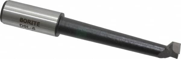 Borite - 9/16" Min Bore Diam, 3" Max Bore Depth, 5/8 Shank Diam, Boring Bar - Right Hand Cut, Carbide-Tipped, Black Oxide Finish - Exact Tooling